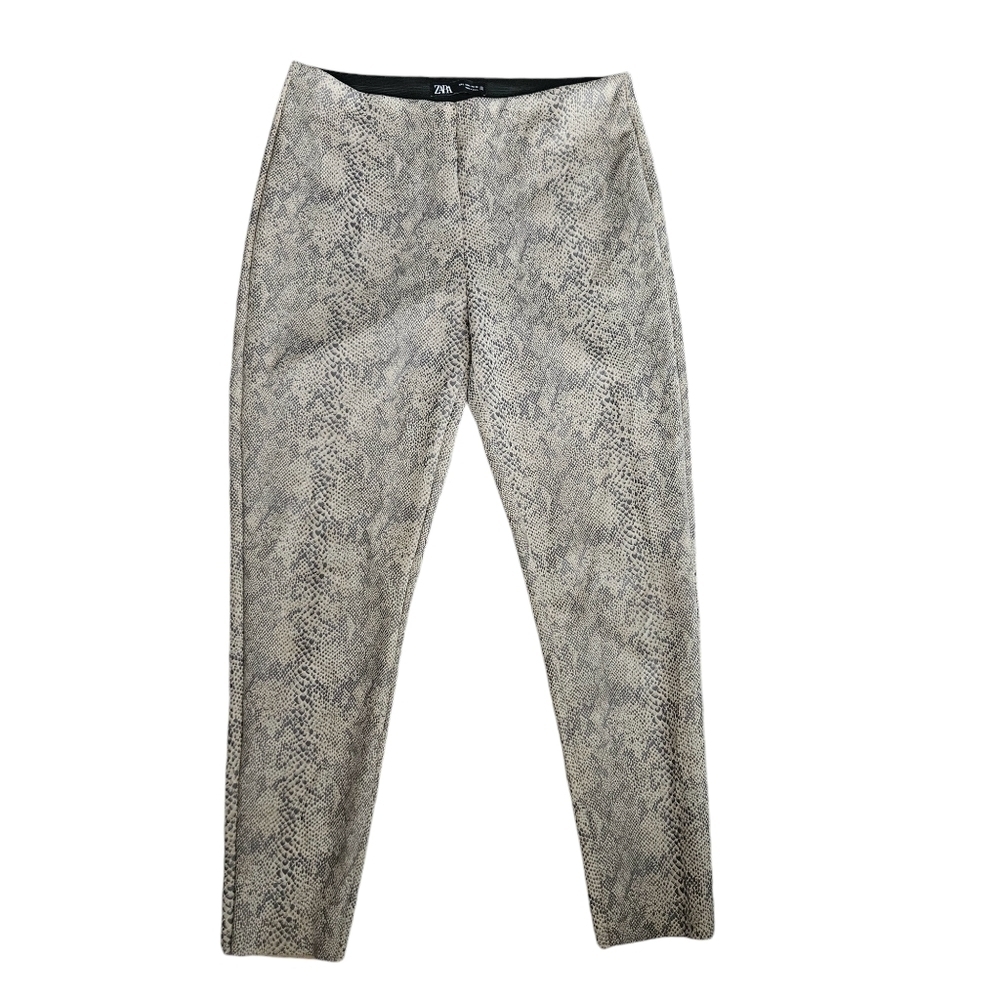 Zara‎ Pull On Snake Print Pants with Elastic Waist Sz Large Mobwife